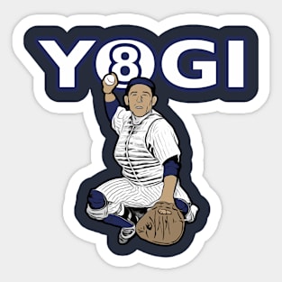 Yankees Yogi 8 Sticker